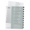 Leitz Índices Printable PP A4+ 1-20 WOW blanco/negro, separador numérico, polipropileno (PP), negro, blanco, A4 Maxi, 245 mm, 305 mm