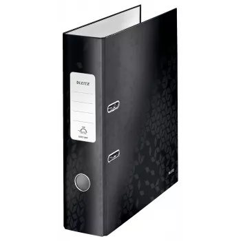 Leitz Archivo de palanca 180° WOW POB/laminado A4/80mm, A4, cartón, negro, 600 hojas, 80 g/m², 8 cm