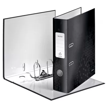 Leitz Archivo de palanca 180° WOW POB/laminado A4/80mm, A4, cartón, negro, 600 hojas, 80 g/m², 8 cm