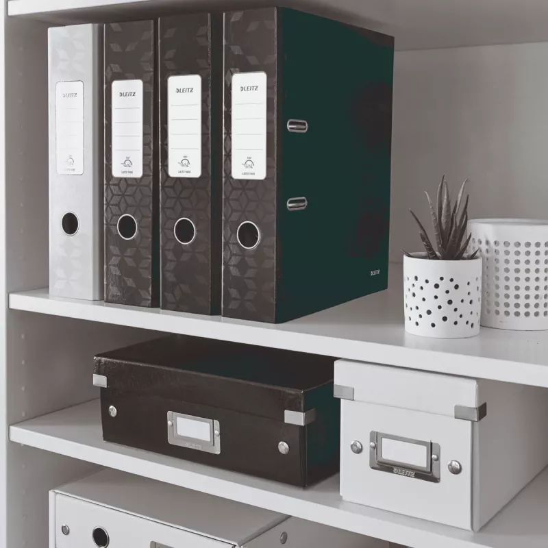 Leitz Archivo de palanca 180° WOW POB/laminado A4/80mm, A4, cartón, negro, 600 hojas, 80 g/m², 8 cm