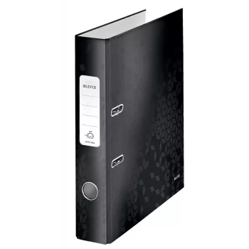 Leitz Archivo de palanca 180° WOW POB/laminado A4/50 mm, A4, mecanismo Q, almacenamiento, cartón, negro, 350 hojas