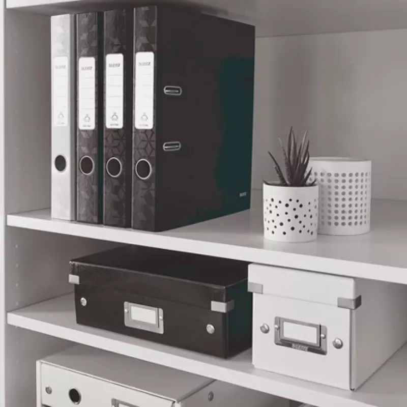 Leitz Archivo de palanca 180° WOW POB/laminado A4/50 mm, A4, mecanismo Q, almacenamiento, cartón, negro, 350 hojas