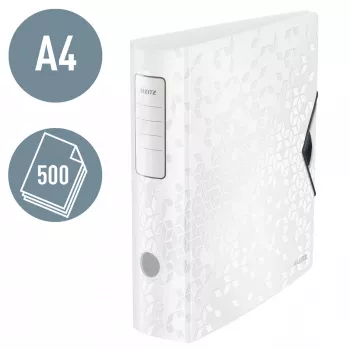 Leitz Archivo Active PP WOW A4/80mm, A4, anilla D, almacenamiento, polyfoam, blanco, 500 hojas