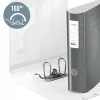 Leitz Archivo Active PP WOW A4/80mm, A4, anilla D, almacenamiento, polyfoam, blanco, 500 hojas