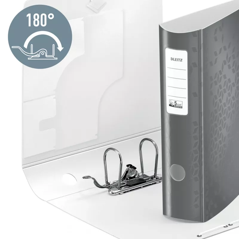 Leitz Archivo de palanca Active PP WOW A4/80 mm, A4, anilla D, almacenamiento, polyfoam, negro, 500 hojas
