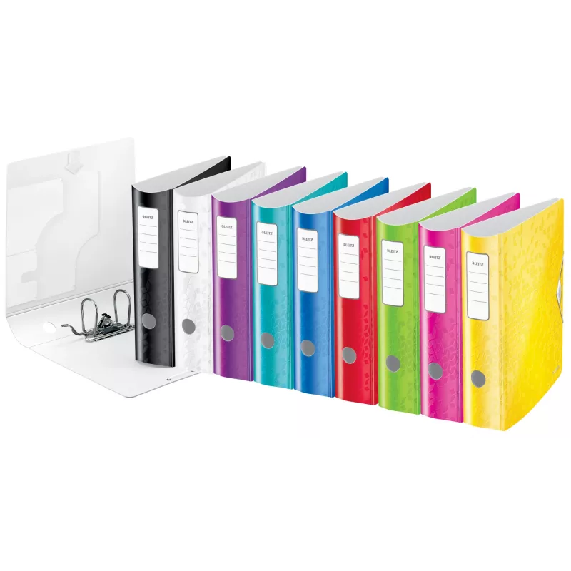 Leitz Archivo de palanca Active PP WOW A4/80 mm, A4, anilla D, almacenamiento, polyfoam, negro, 500 hojas