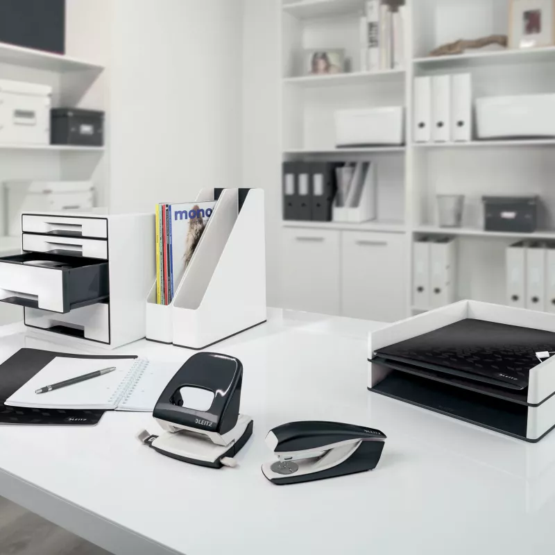Leitz Archivo de palanca Active PP WOW A4/80 mm, A4, anilla D, almacenamiento, polyfoam, negro, 500 hojas