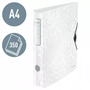 Leitz Archivo de palanca Active PP WOW A4/65 mm, A4, anilla D, almacenamiento, polyfoam, blanco, 350 hojas