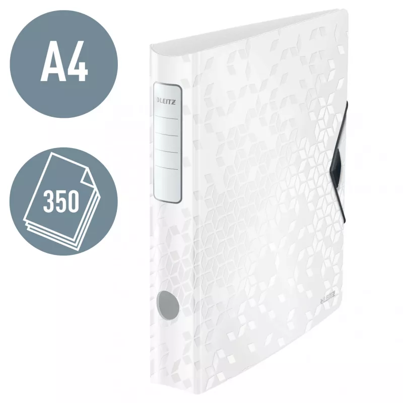 Leitz Archivo de palanca Active PP WOW A4/65 mm, A4, anilla D, almacenamiento, polyfoam, blanco, 350 hojas