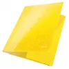 Leitz Carpeta de 3 solapas WOW Card/POB A4, carpeta de presentación, A4, polipropileno (PP), amarillo, 250 hojas, 80 g/m²