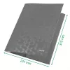 Leitz Carpeta de 3 solapas WOW Card/POB A4, carpeta con solapas, A4, polipropileno (PP), negro, 150 hojas, goma elástica