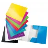 Leitz Carpeta de 3 solapas WOW Card/POB A4, carpeta con solapas, A4, polipropileno (PP), negro, 150 hojas, goma elástica