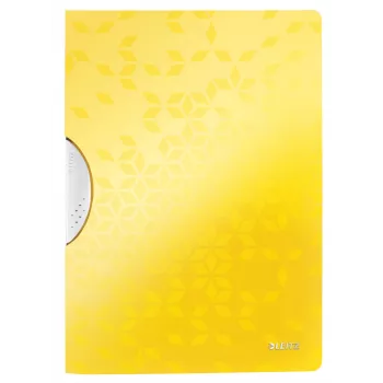 Leitz Carpeta con solapa ColorClip WOW A4 PP, carpeta de presentación, A4, polipropileno (PP), amarillo, 30 hojas, 80 g/m²