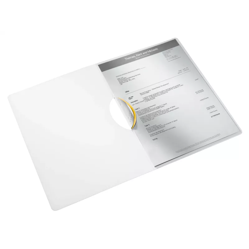 Leitz Carpeta con solapa ColorClip WOW A4 PP, carpeta de presentación, A4, polipropileno (PP), amarillo, 30 hojas, 80 g/m²