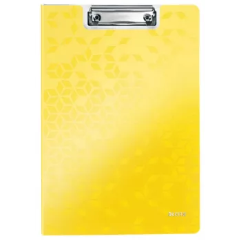 Leitz Tabla de sujeción con tapa WOW, A4, polyfoam, amarillo, 75 hojas, 1 bolsillo, 230 mm