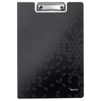 Leitz Tabla de sujeción con cubierta WOW, A4, polyfoam, negro, 75 hojas, 1 bolsillo, 230 mm