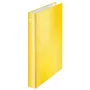 Leitz Archivador de anillas WOW laminado A4+ 2DR/25mm, A4+, anilla D, cartón, amarillo, 250 hojas, 80 g/m²