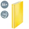 Leitz Archivador de anillas WOW laminado A4+ 2DR/25mm, A4+, anilla D, cartón, amarillo, 250 hojas, 80 g/m²