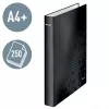 Leitz Archivador de anillas WOW laminado A4+ 2DR/25mm, A4+, anilla D, cartón, negro, 250 hojas, 80 g/m²