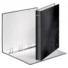 Leitz Archivador de anillas WOW laminado A4+ 4DR/25 mm, A4, anilla redonda, almacenamiento, cartón, negro, brillante