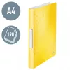 Leitz Archivador de anillas WOW PP A4 2RR/25mm, A4, anilla redonda, polipropileno (PP), amarillo, 190 hojas, 80 g/m²