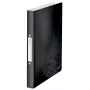 Leitz Archivador de anillas WOW PP A4 2RR/25mm, A4, anilla redonda, polipropileno (PP), negro, 190 hojas, 80 g/m²