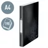 Leitz Archivador de anillas WOW PP A4 2RR/25mm, A4, anilla redonda, polipropileno (PP), negro, 190 hojas, 80 g/m²