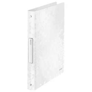 Leitz WOW Archivador de anillas, A4, anilla redonda, almacenamiento, polipropileno (PP), blanco, brillante