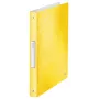 Leitz WOW Archivador de anillas, A4, anilla redonda, almacenamiento, polipropileno (PP), amarillo, brillante