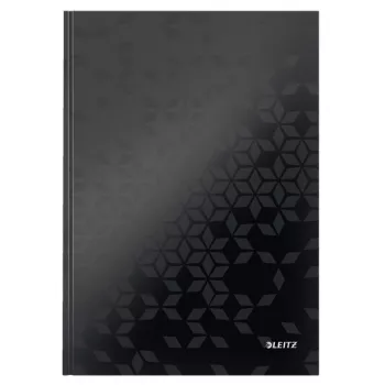 Leitz Cuaderno WOW A4 cuadriculado con tapa dura 90g/80 hojas, estampado, negro, A4, 80 hojas, 80 g/m², papel cuadriculado