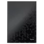 Leitz Cuaderno WOW A4 cuadriculado con tapa dura 90g/80 hojas, estampado, negro, A4, 80 hojas, 80 g/m², papel cuadriculado