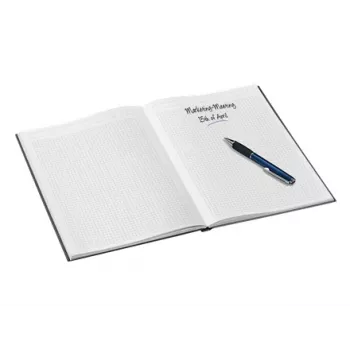 Leitz Cuaderno WOW A4 cuadriculado con tapa dura 90g/80 hojas, estampado, negro, A4, 80 hojas, 80 g/m², papel cuadriculado