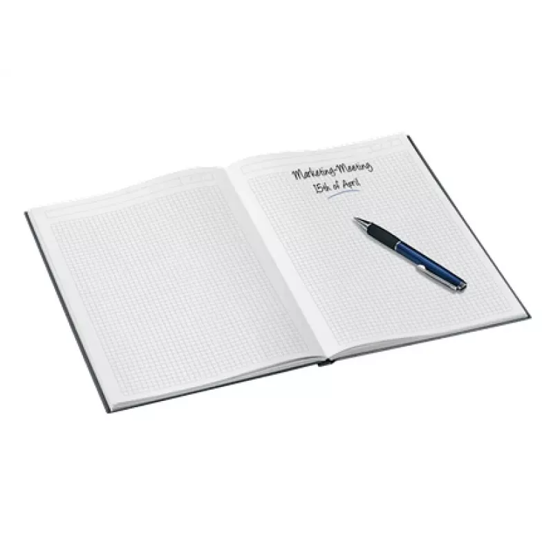 Leitz Cuaderno WOW A4 cuadriculado con tapa dura 90g/80 hojas, estampado, negro, A4, 80 hojas, 80 g/m², papel cuadriculado