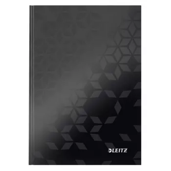 Leitz Cuaderno WOW A5 rayado con tapa dura 90g/80 hojas, estampado, negro, A5, 80 hojas, 80 g/m², papel rayado