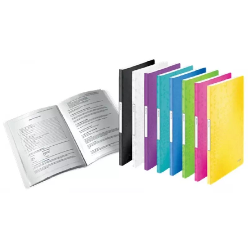 Leitz Libro de fundas WOW PP 20 fundas, negro, policloruro de vinilo (PVC), 20 fundas, A4, 231 mm, 13 mm
