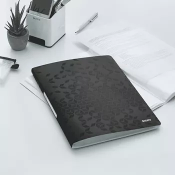 Leitz Libro de fundas WOW PP 40 fundas, negro, polipropileno (PP), 40 fundas, A4, 231 mm, 16 mm