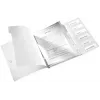Leitz WOW PP Carpeta de separadores de cambio rápido 6 divisiones, carpeta colgante convencional, A4, polipropileno (PP), blanco, brillante, 200 hojas