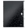 Leitz Carpeta de separadores WOW PP 6 pestañas, archivador convencional, A4, polipropileno (PP), negro, brillante, 200 hojas