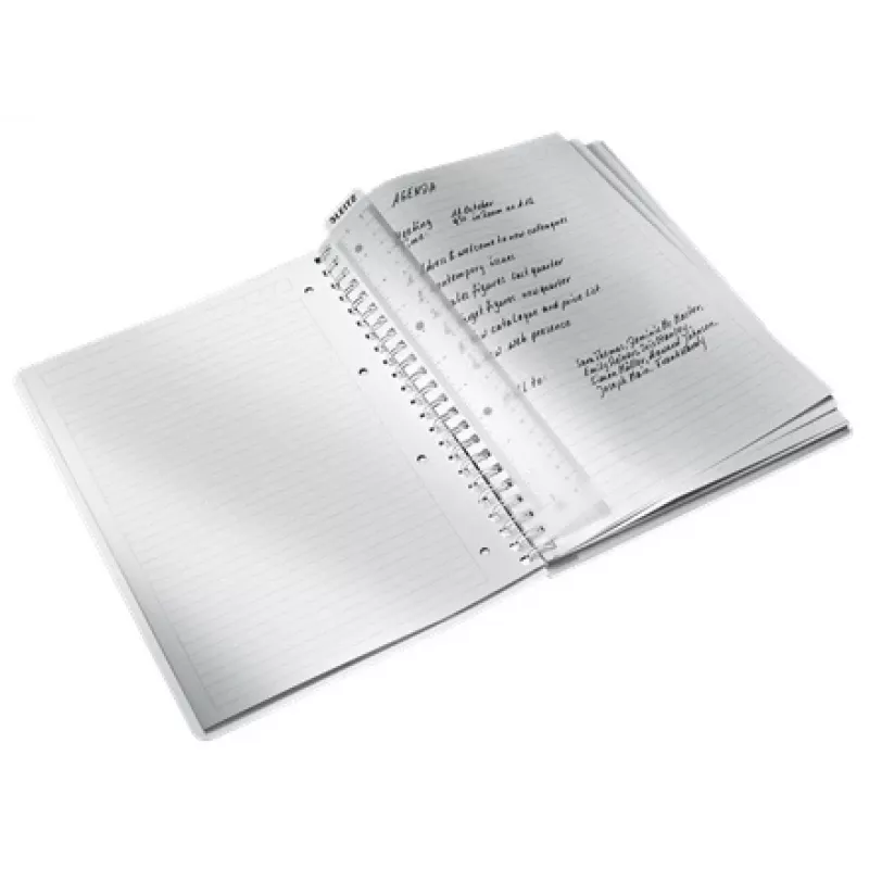 Leitz cuaderno WOW A4 rayado, encuadernación en espiral con cubierta de PP, monocromático, negro, A4, 80 hojas, 80 g/m², tapa blanda
