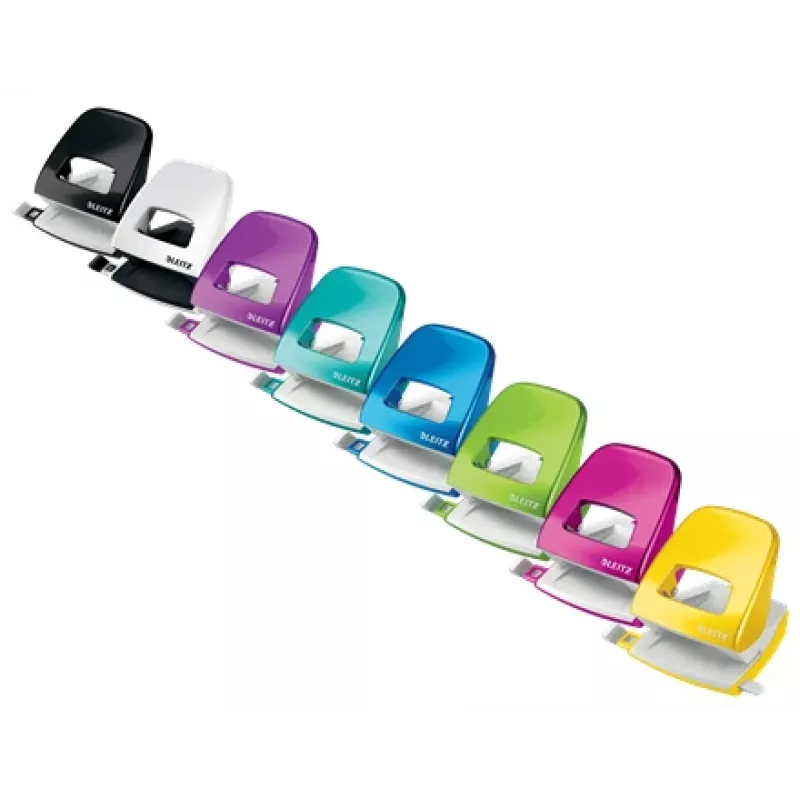 Leitz perforadora NeXXt WOW 5008 metal 2 taladros / 30 hojas, 30 hojas, amarillo, metal, 8 cm, 5,5 mm, A4, A5, A6, folio, cuartilla US, 8 x 8 x 8 cm