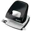 Leitz perforadora WOW 5008 metal 2 taladros / 30 hojas, 30 hojas, negro, blanco, metal, 8 cm, 5,5 mm, A4, A5, A6, folio, cuartilla US, 8 x 8 x 8 cm