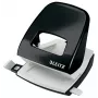 Leitz perforadora WOW 5008 metal 2 taladros / 30 hojas, 30 hojas, negro, blanco, metal, 8 cm, 5,5 mm, A4, A5, A6, folio, cuartilla US, 8 x 8 x 8 cm