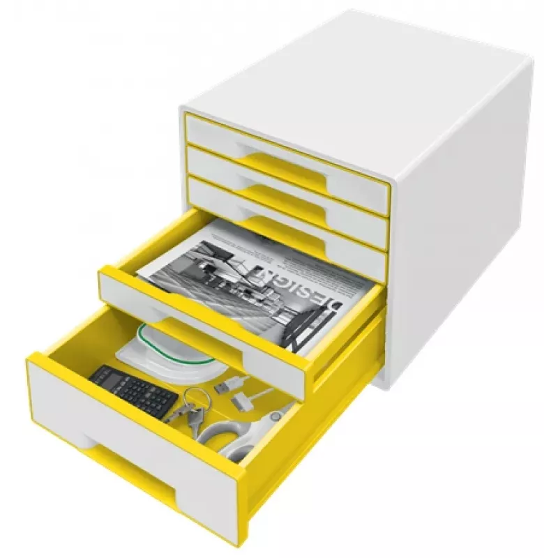 Leitz cajonera WOW Cube 5 cajones, 5 cajones, plástico, 270 mm, 287 mm, 363 mm, 3,59 kg
