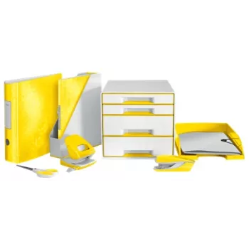 Leitz bandeja de documentos WOW, plástico, amarillo, A4, 242 x 330 x 60 mm, 255 mm, 70 mm