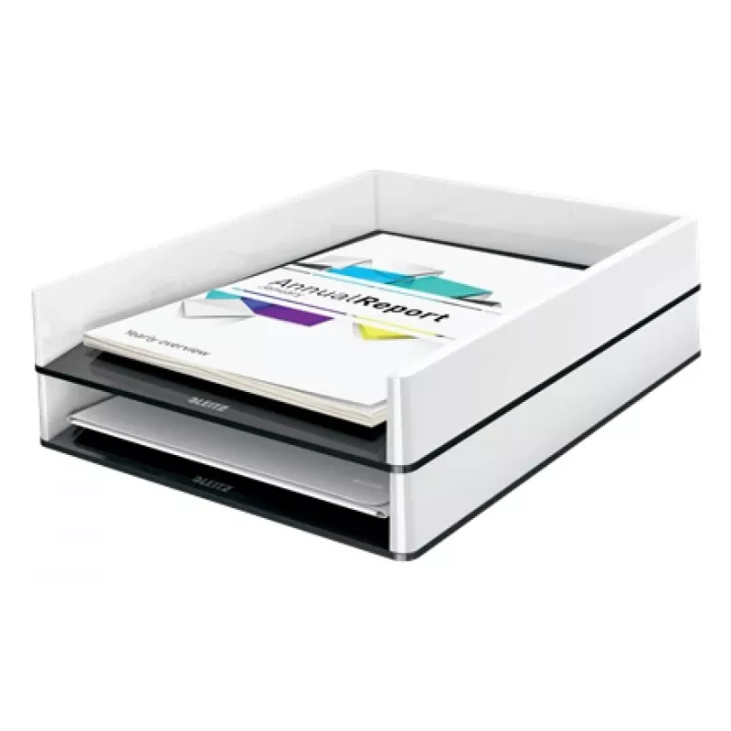 Leitz bandeja de documentos WOW Dual Colour, plástico, negro, blanco, A4, A4, 267 mm, 336 mm