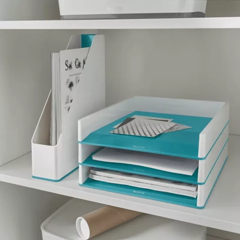Leitz archivador de revistas WOW Dual Colour, violeta, blanco, plástico, A4, 73 mm, 272 mm, 318 mm