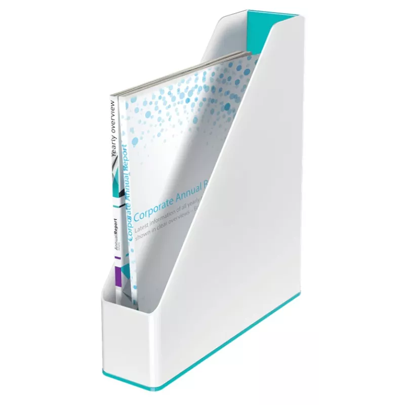 Leitz archivador de revistas WOW Dual Colour, violeta, blanco, plástico, A4, 73 mm, 272 mm, 318 mm