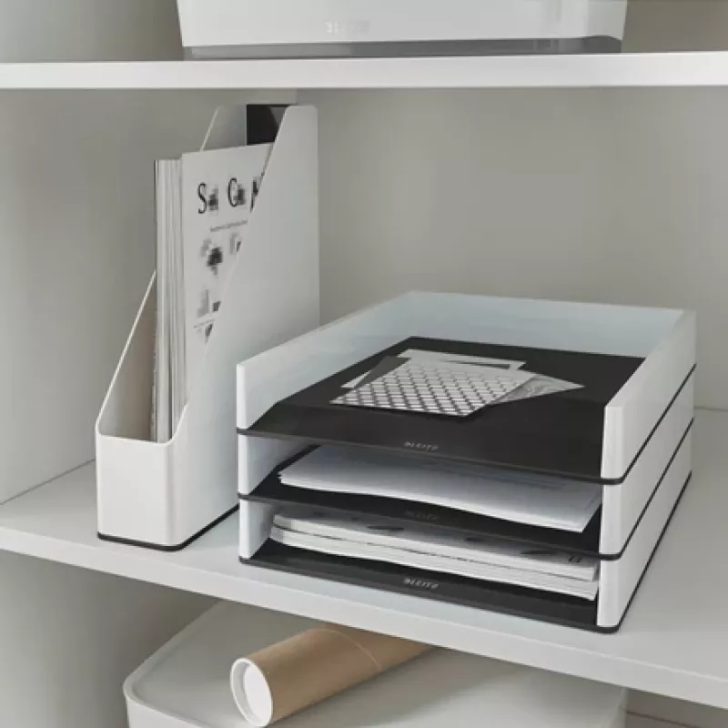 Leitz WOW Dual Colour revistero, A4, negro/blanco
