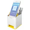 Leitz portalápices Sound WOW, blanco, amarillo, poliestireno, 90 mm, 101 mm, 100 mm, 140 g