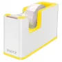 Leitz dispensador de cinta de mesa WOW, 1,9 cm, 33 m, poliestireno (PS), blanco, amarillo, 51 mm, 126 mm